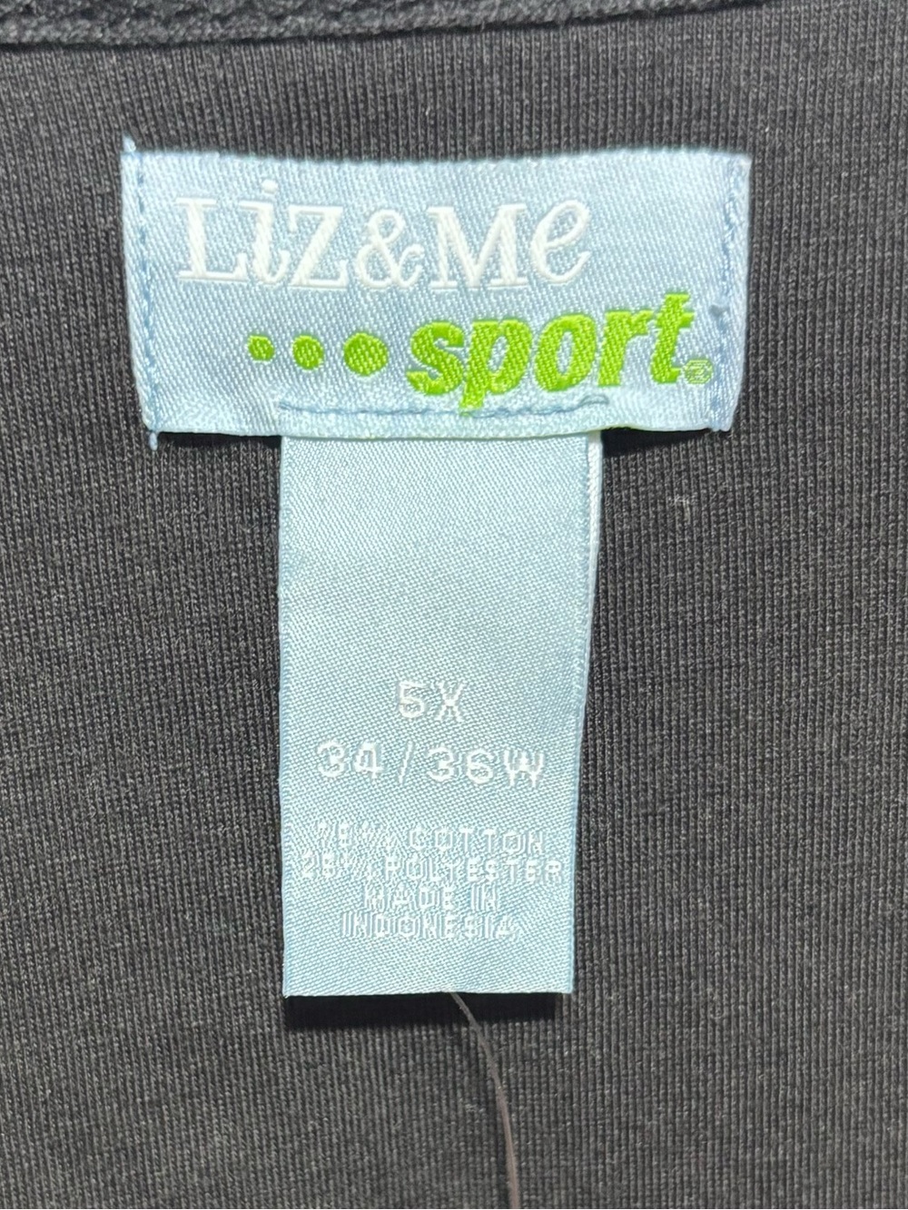Liz & Me Black Velour Zip-Up Jacket – Size 5X – NWT - Picture 5 of 5